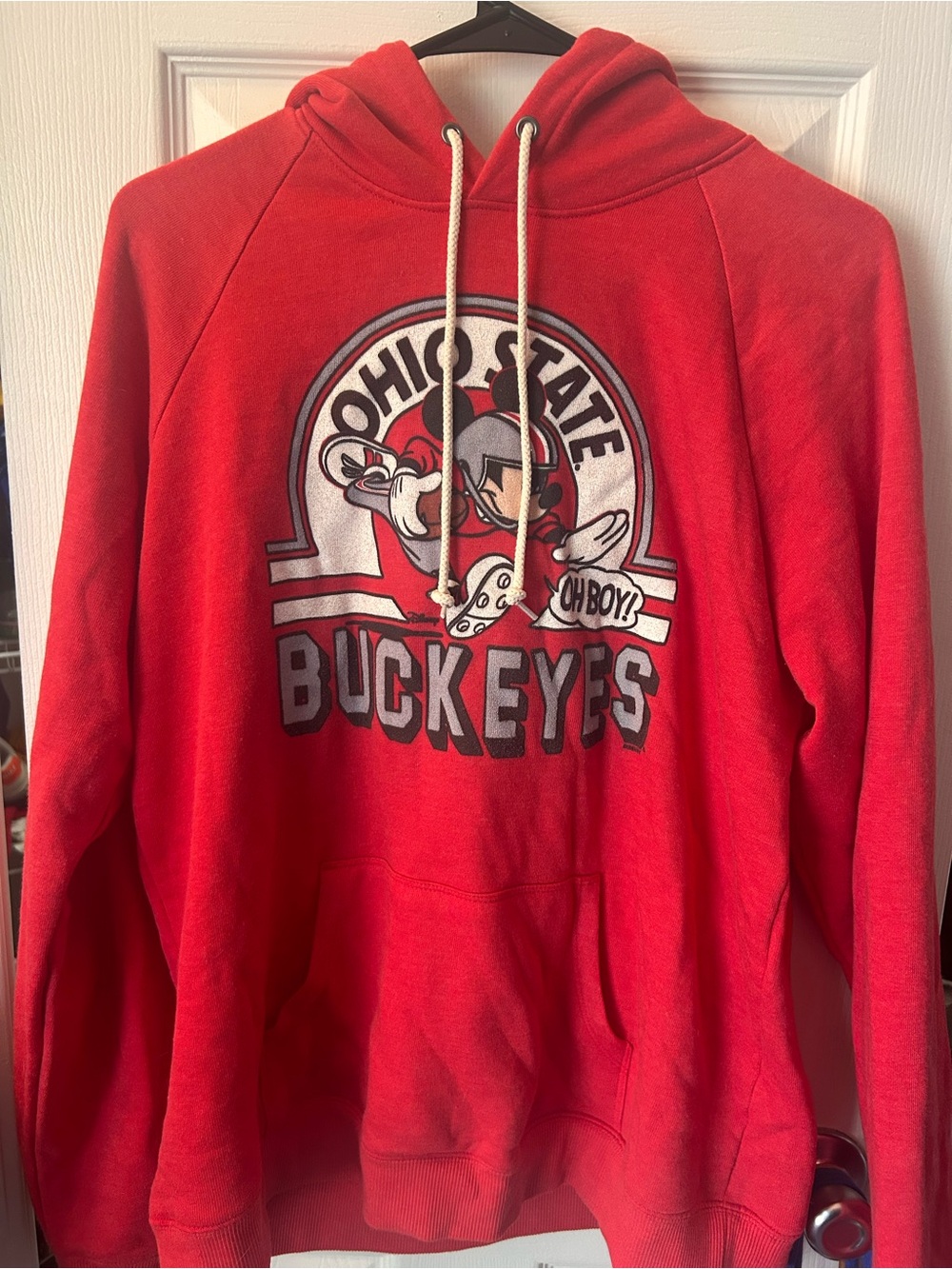 HOMAGE Red Ohio State Buckeyes Football x Disney Pullover Hoodie